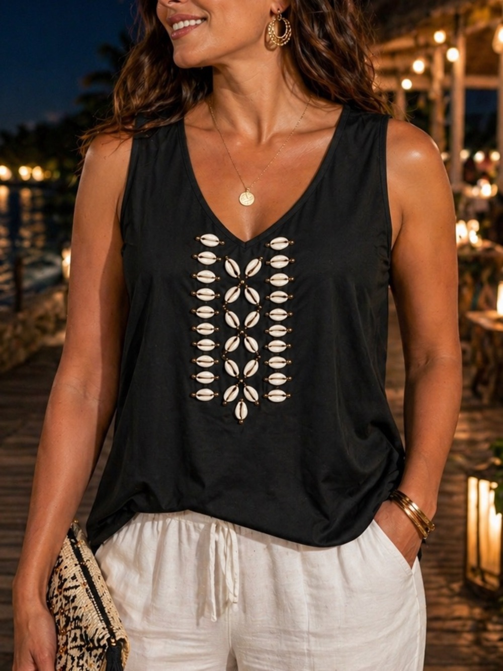 NWT Moschino Cowrie Shell Tank Top